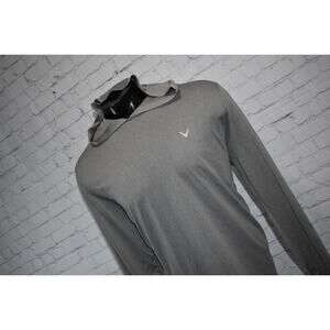 Callaway GOLF Gym Shirt Hoodie Mens Size XL Gray Performance Polyester Opti-Dri